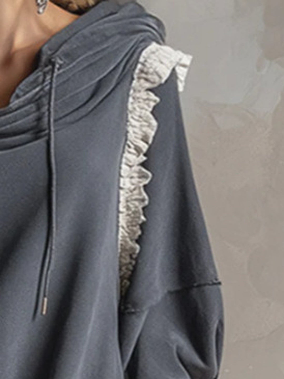 Nadia Asymmetric Cape Sweatshirt