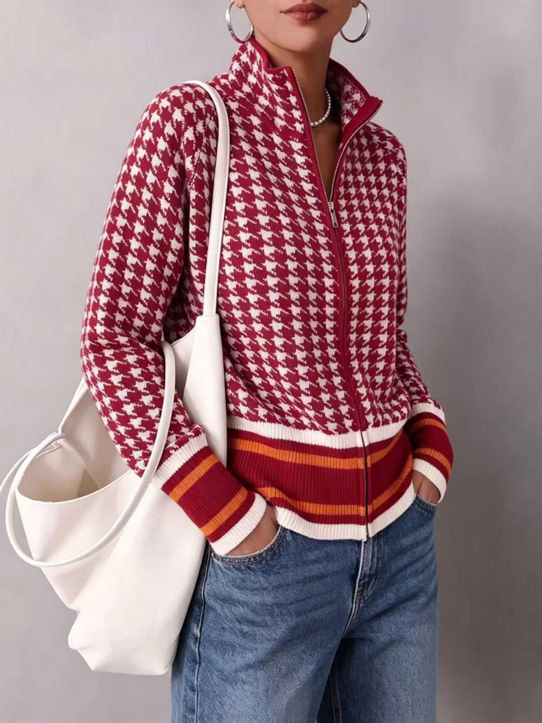 Fiorella Contrast-Trim Cardigan