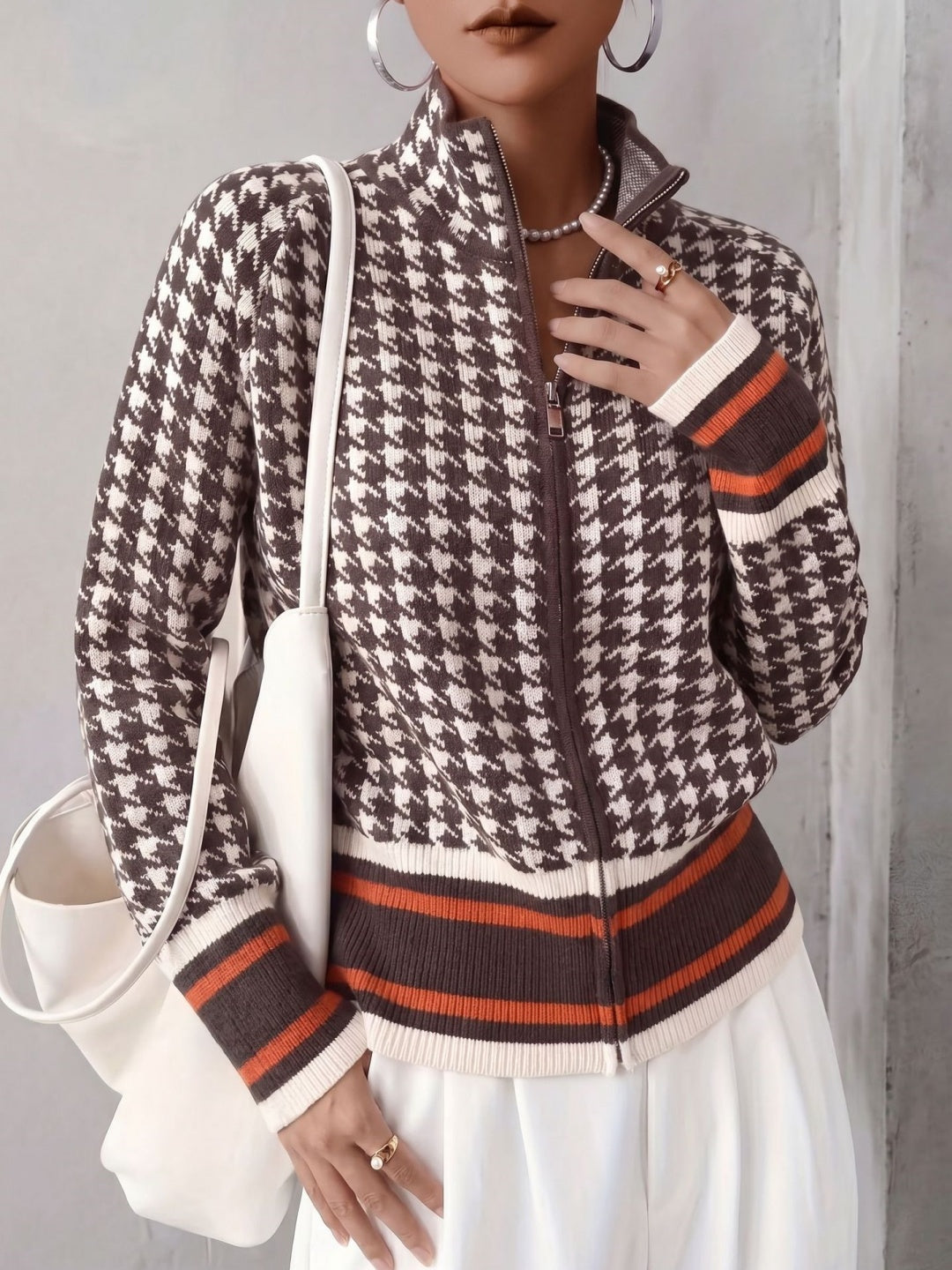 Fiorella Contrast-Trim Cardigan