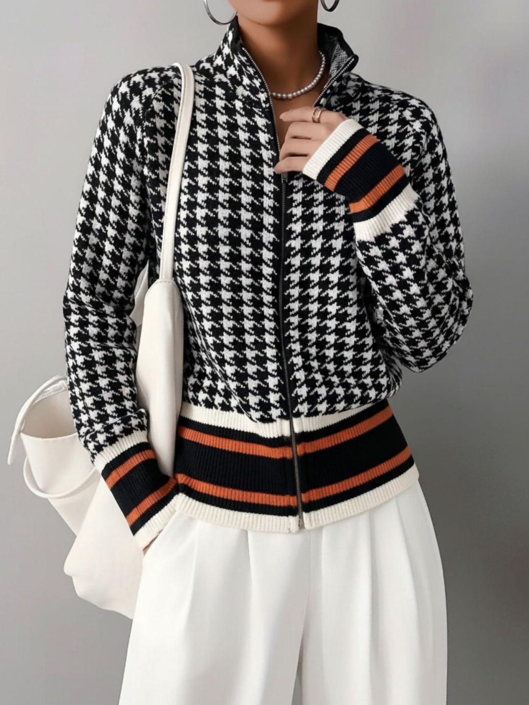 Fiorella Contrast-Trim Cardigan