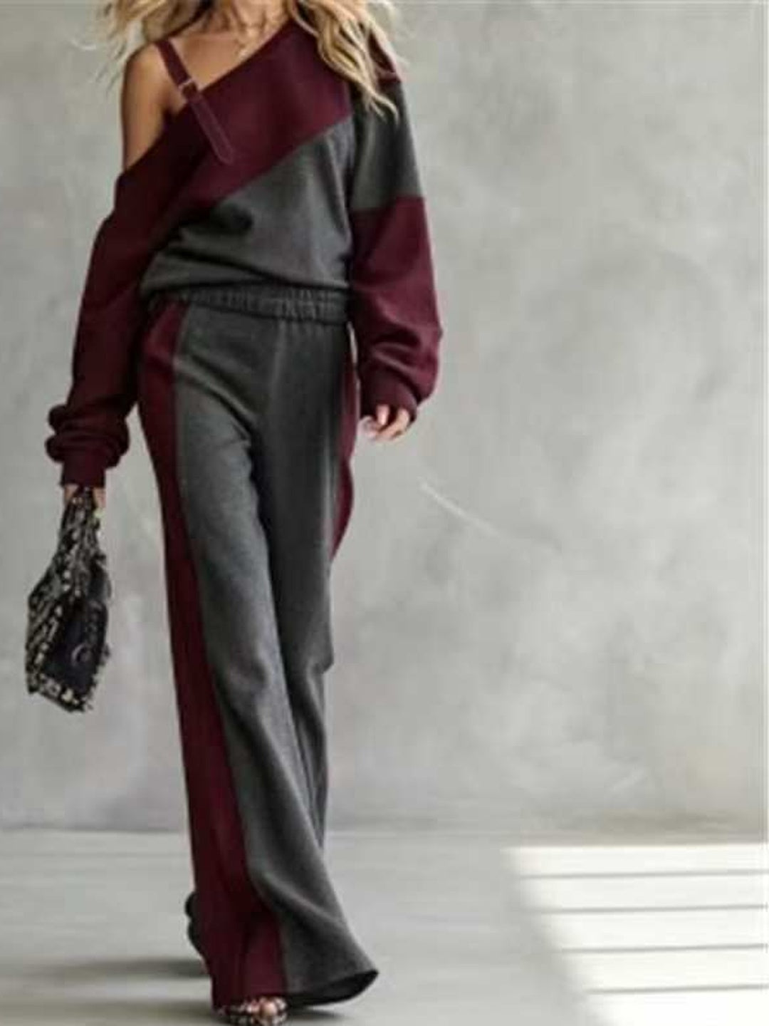 Riviera Color-Block Wide-Leg Lounge Set