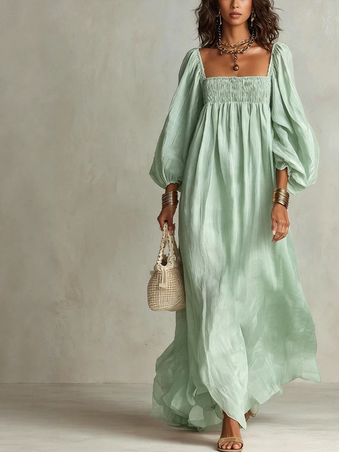 Coralina Off-Shoulder Ruched Maxi Dress