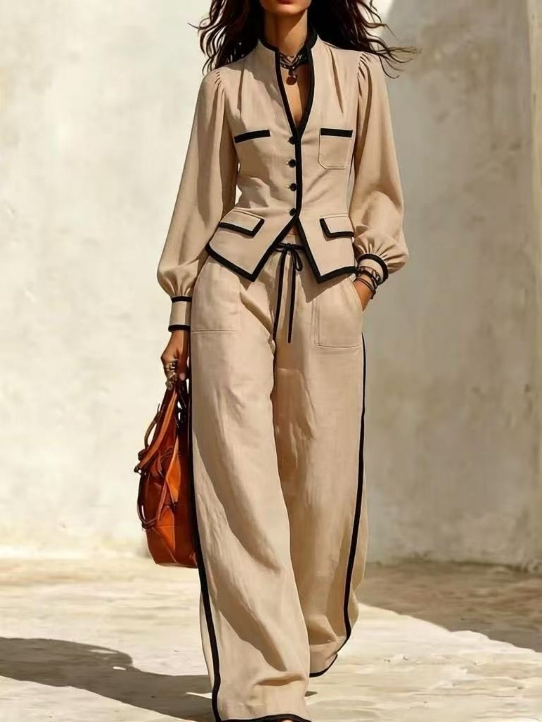Nerissa Fuzzy Cardigan & Trouser Set