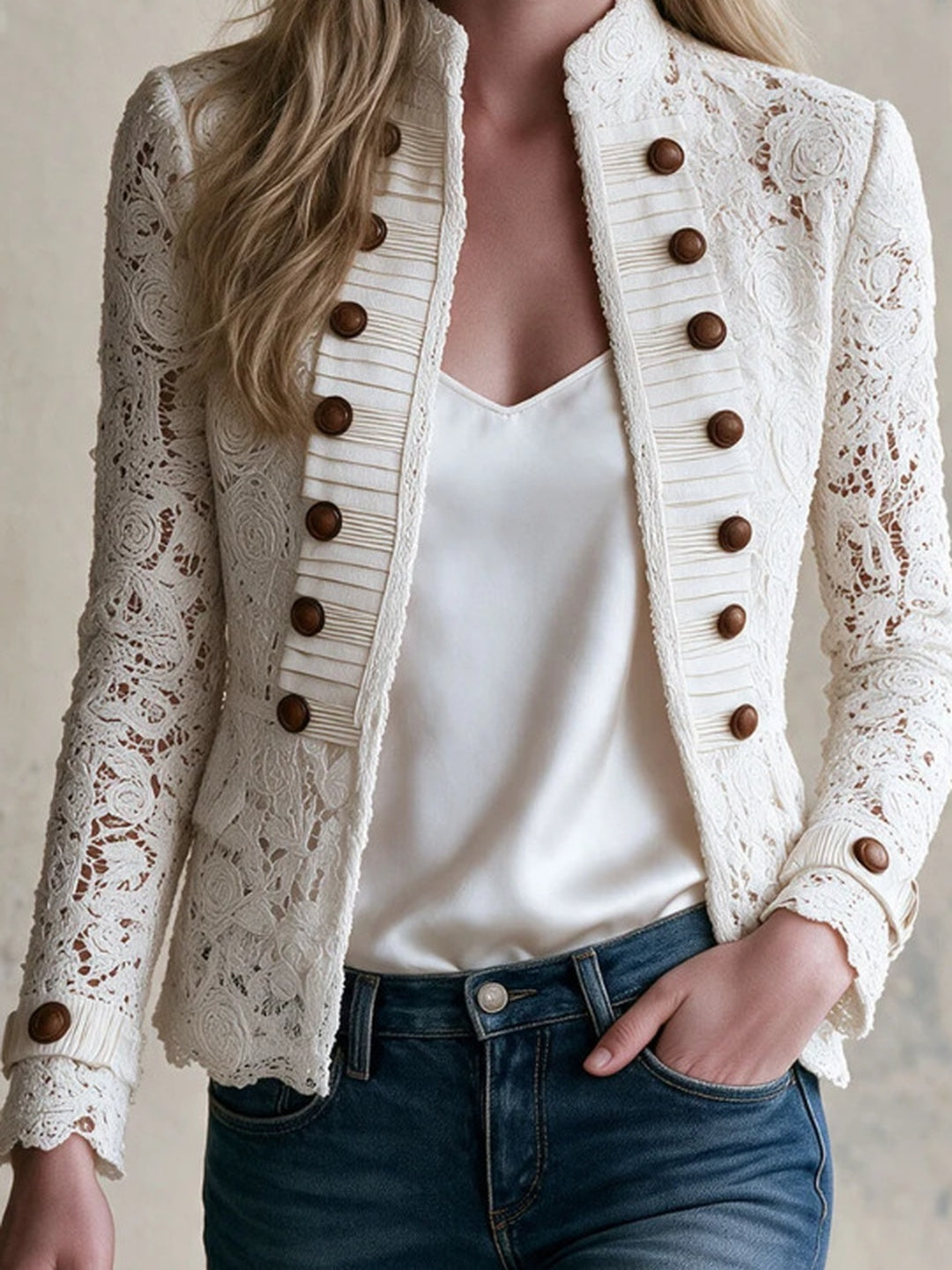 Ornella Broderie Military Jacket