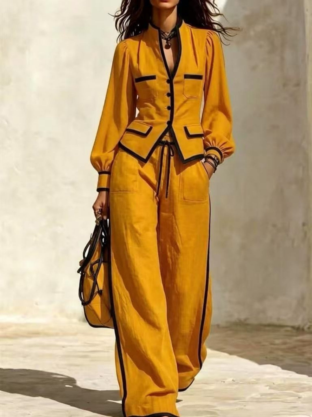 Nerissa Fuzzy Cardigan & Trouser Set