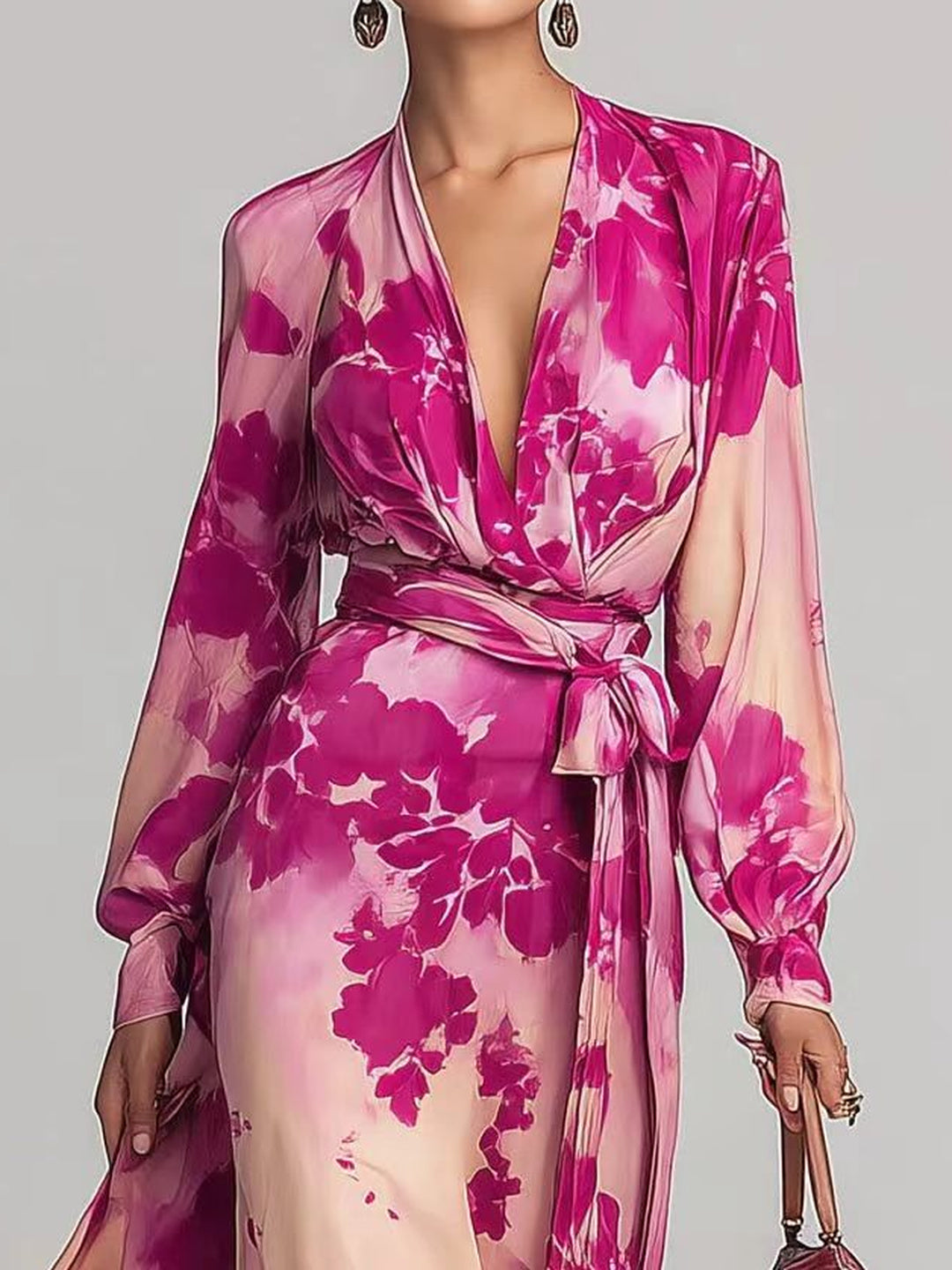 Fiorella Floral Wrap Maxi Dress