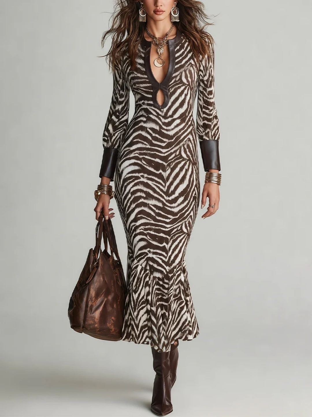 Savina Animal-Print Button Shirt