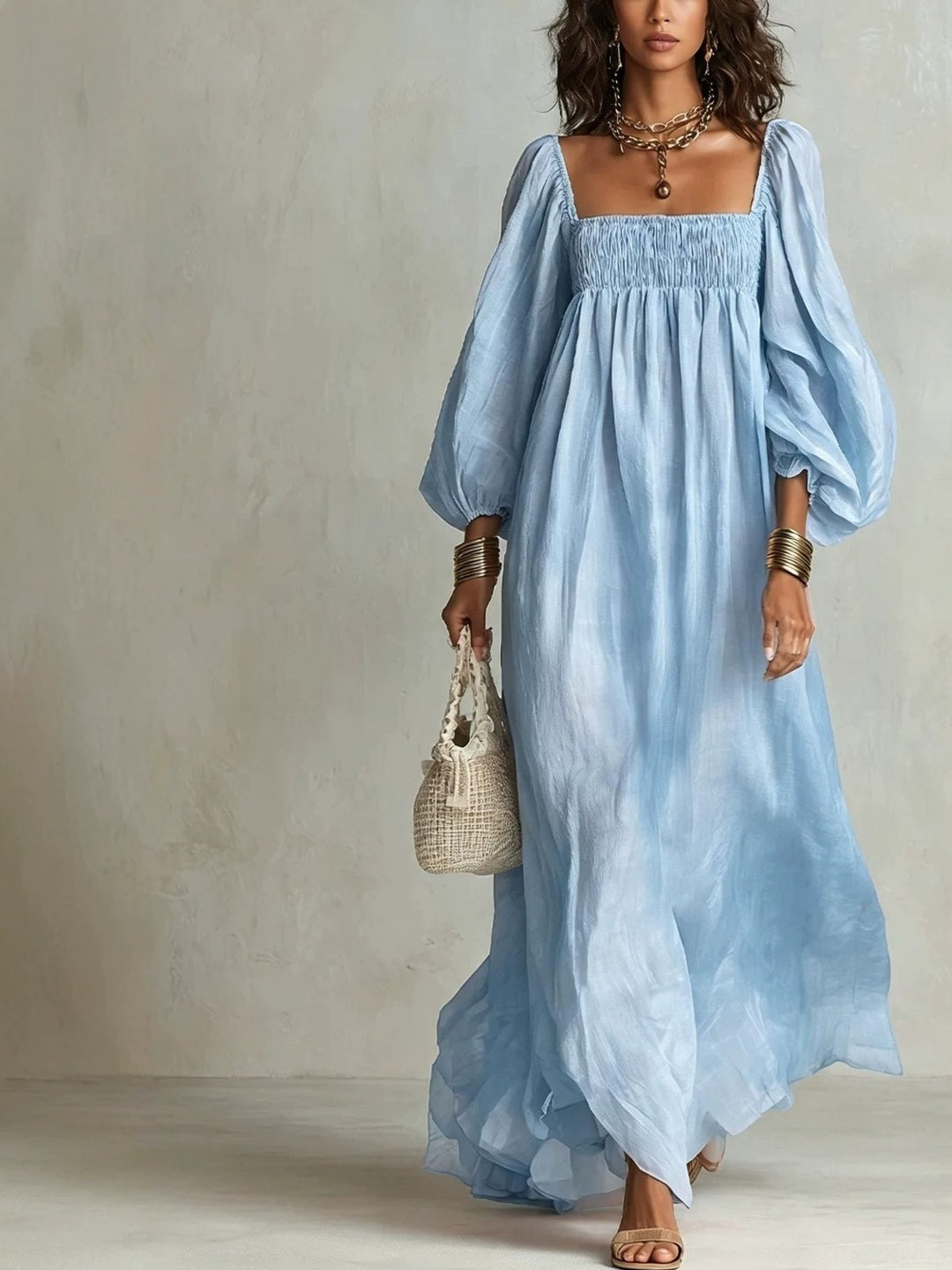 Coralina Off-Shoulder Ruched Maxi Dress