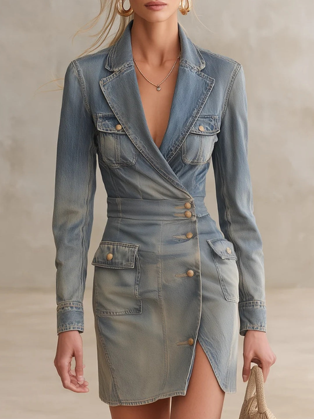 Azzurra Double-Breasted Blazer Dress