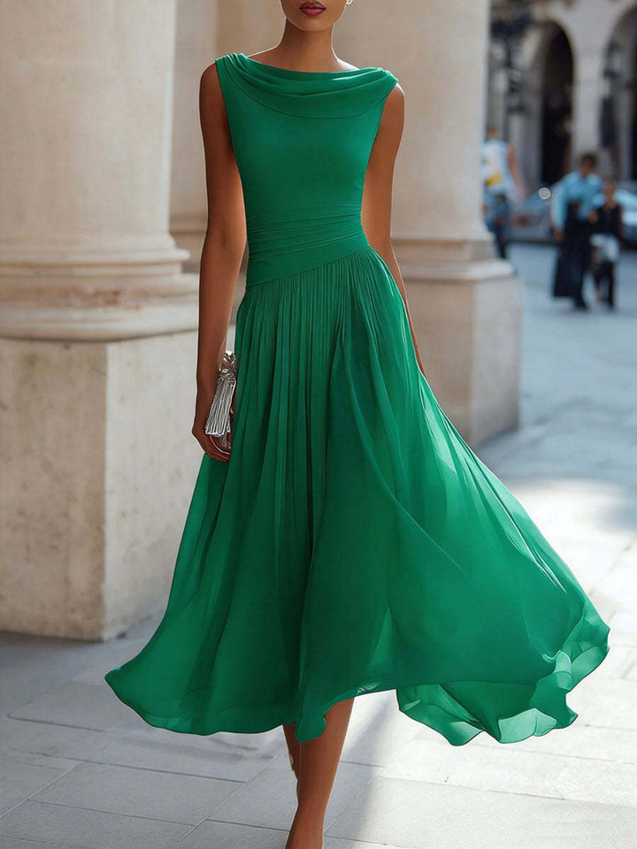 Aurelia Blush Sleeveless Midi Dress