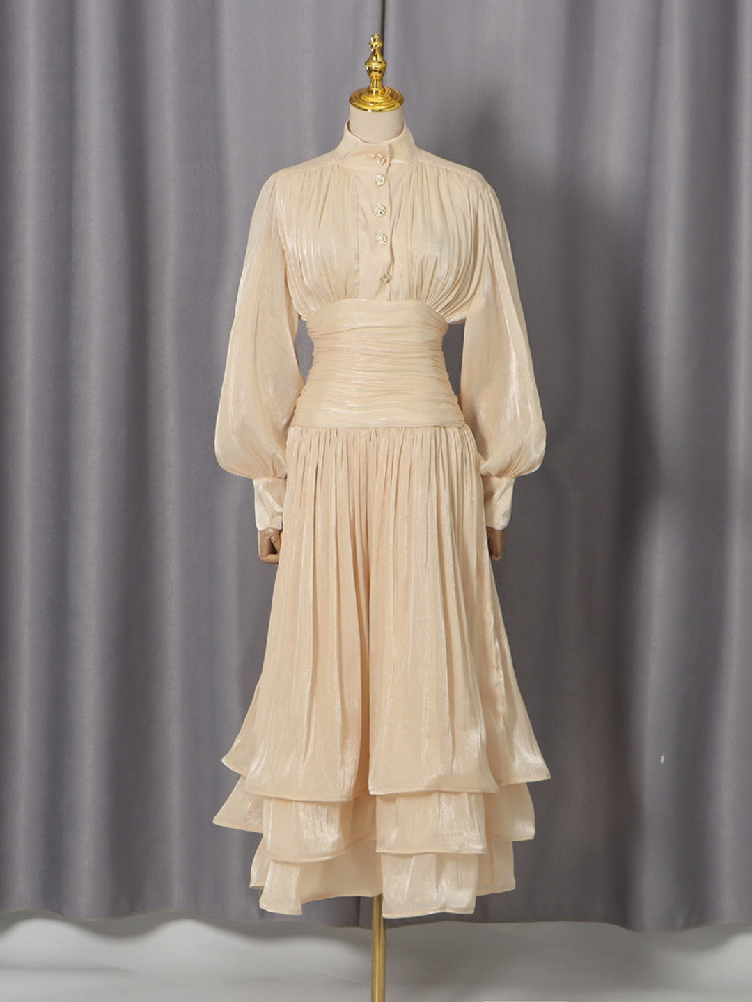 Terra Embroidered Tiered Maxi Dress - White