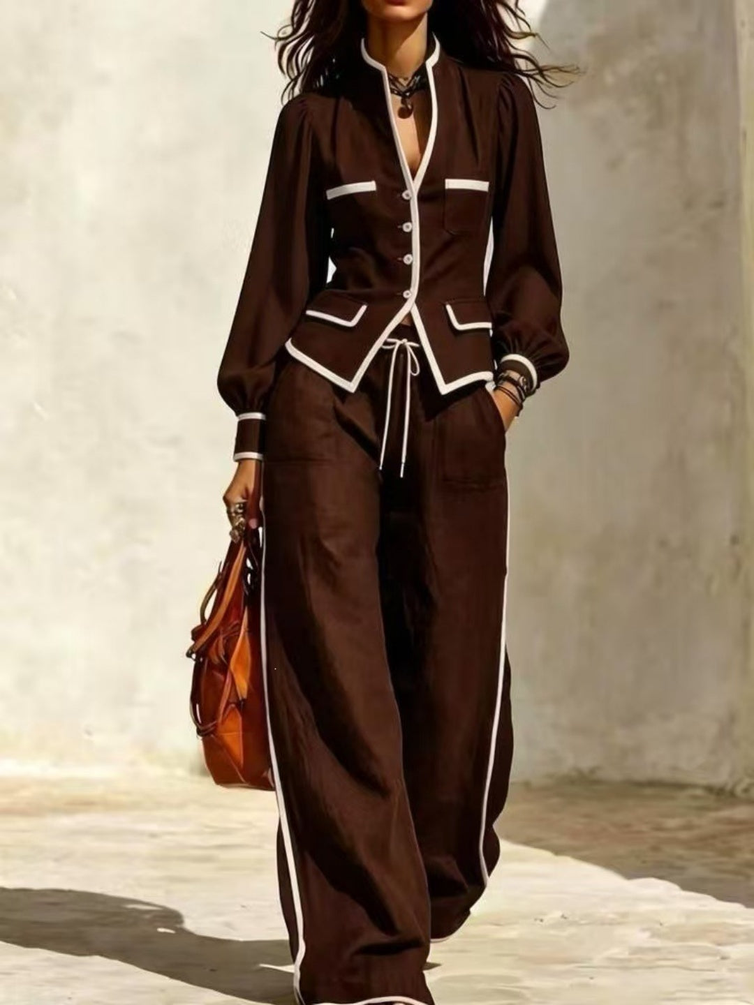 Nerissa Fuzzy Cardigan & Trouser Set