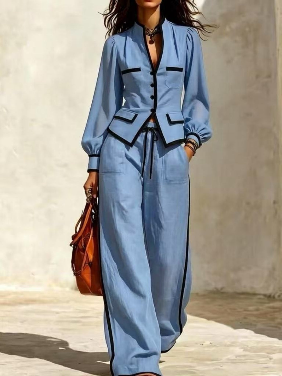 Nerissa Fuzzy Cardigan & Trouser Set
