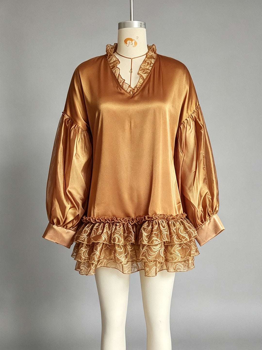 Belladonna Ruffle Satin Mini Dress