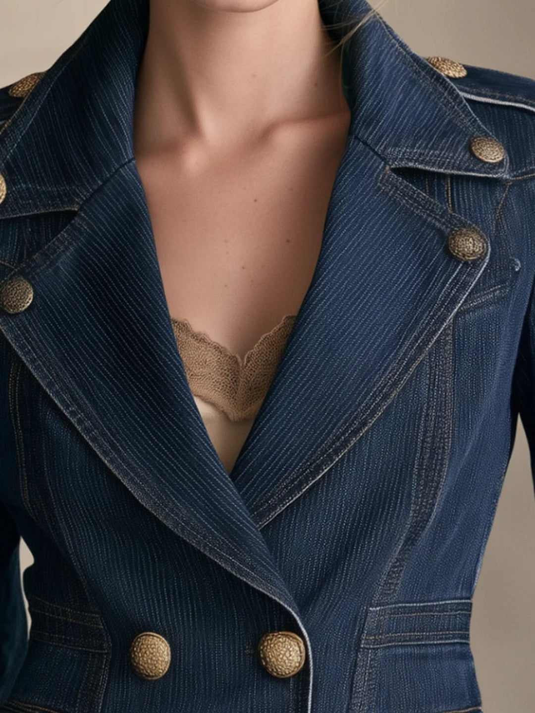 Serena Double-Breasted Tailored Blazer