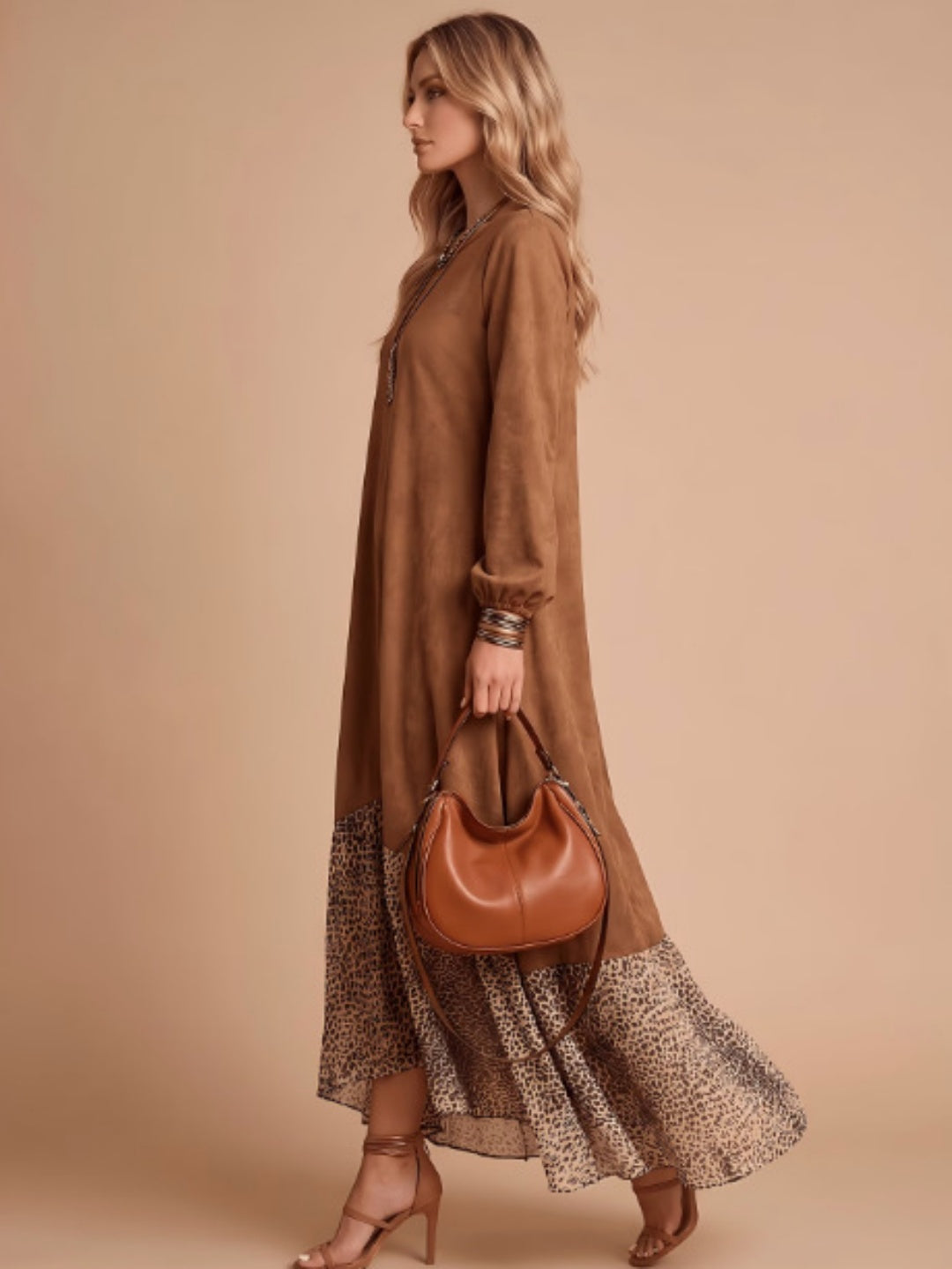 Marcella Tunic & Printed Maxi Skirt Set