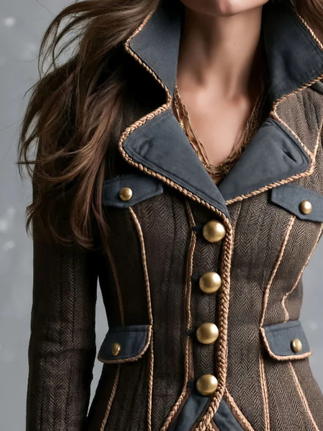 Marcella Military-Peplum Moto Jacket