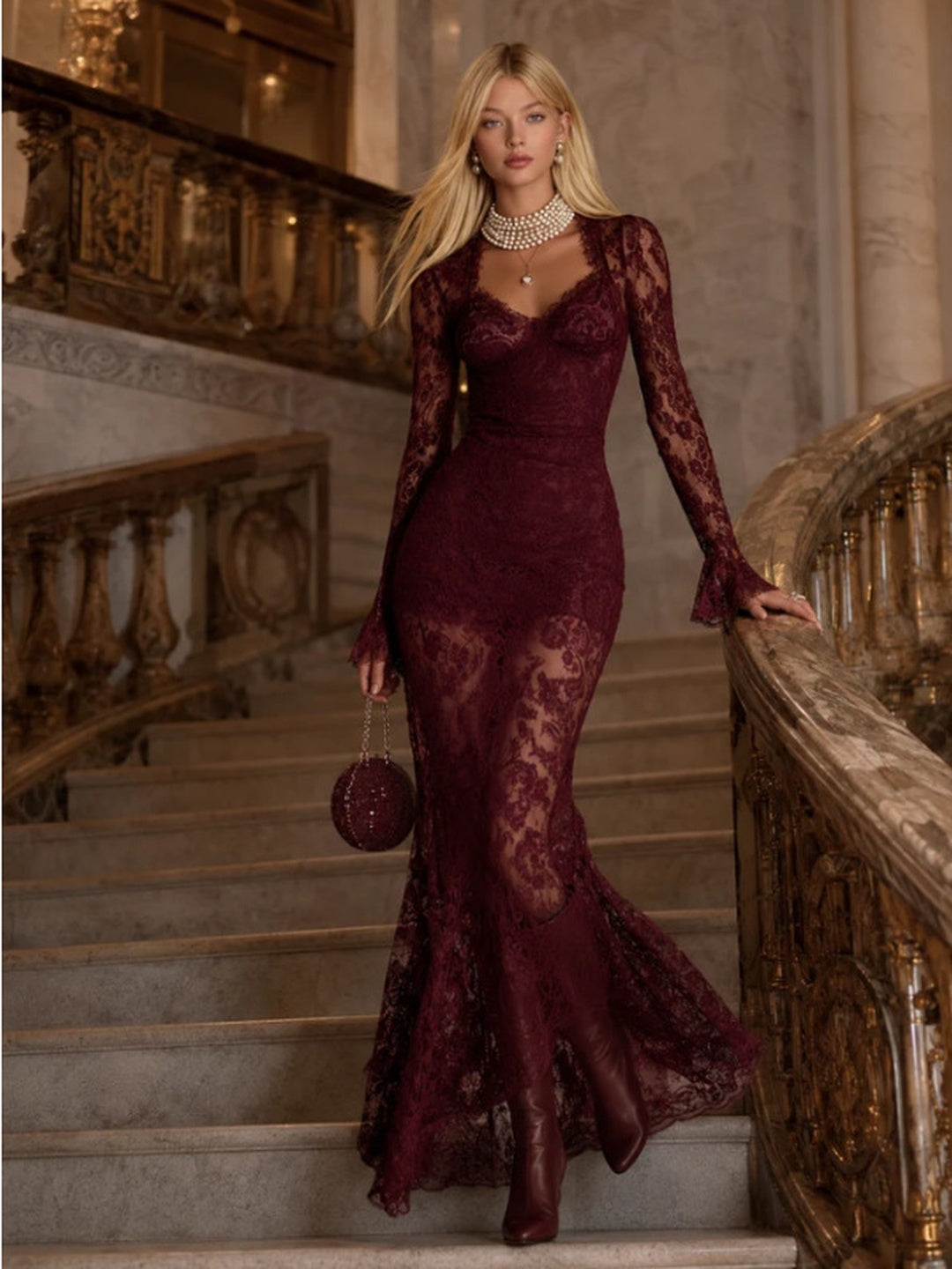 Vesper Lace Mermaid Maxi Dress