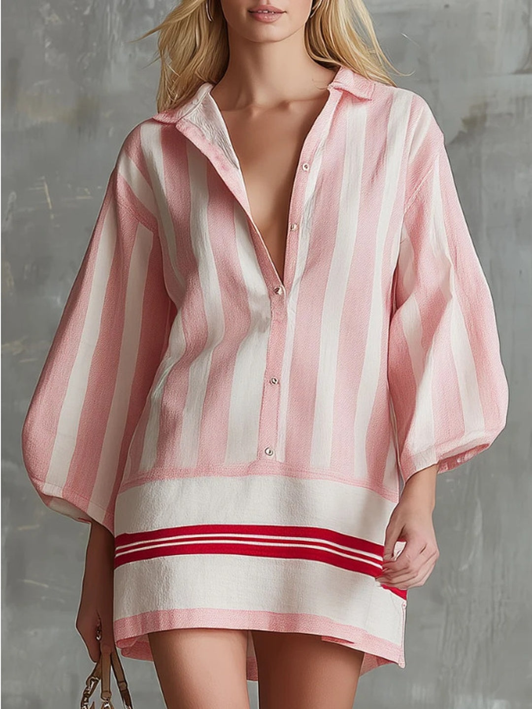 Isadora Striped Collared Mini Dress