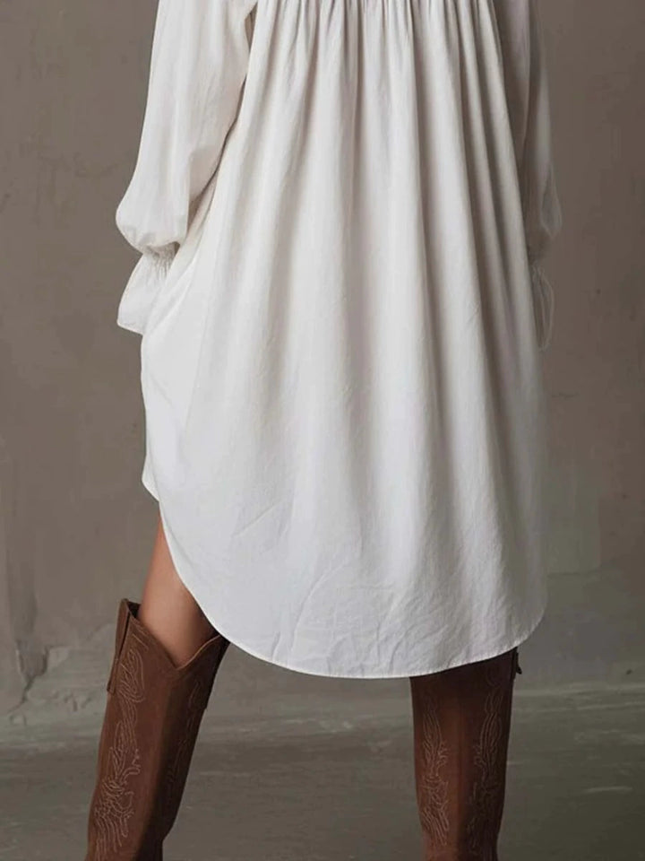Bianca White Embroidered Mini Dress