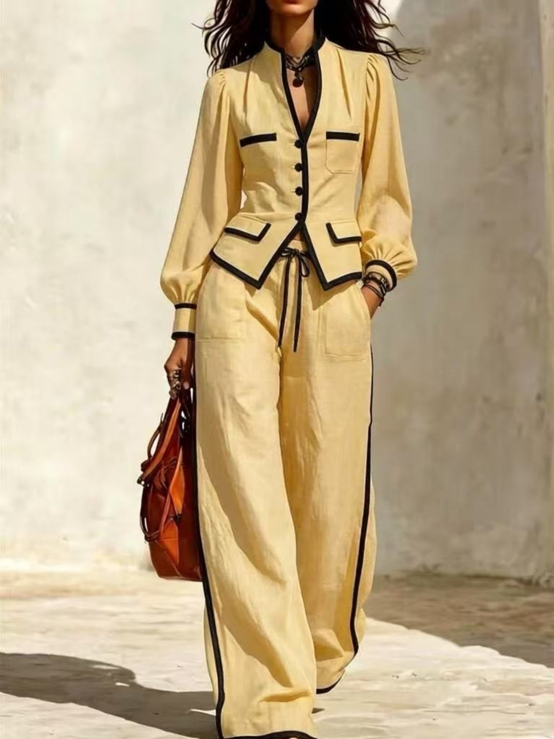 Nerissa Fuzzy Cardigan & Trouser Set