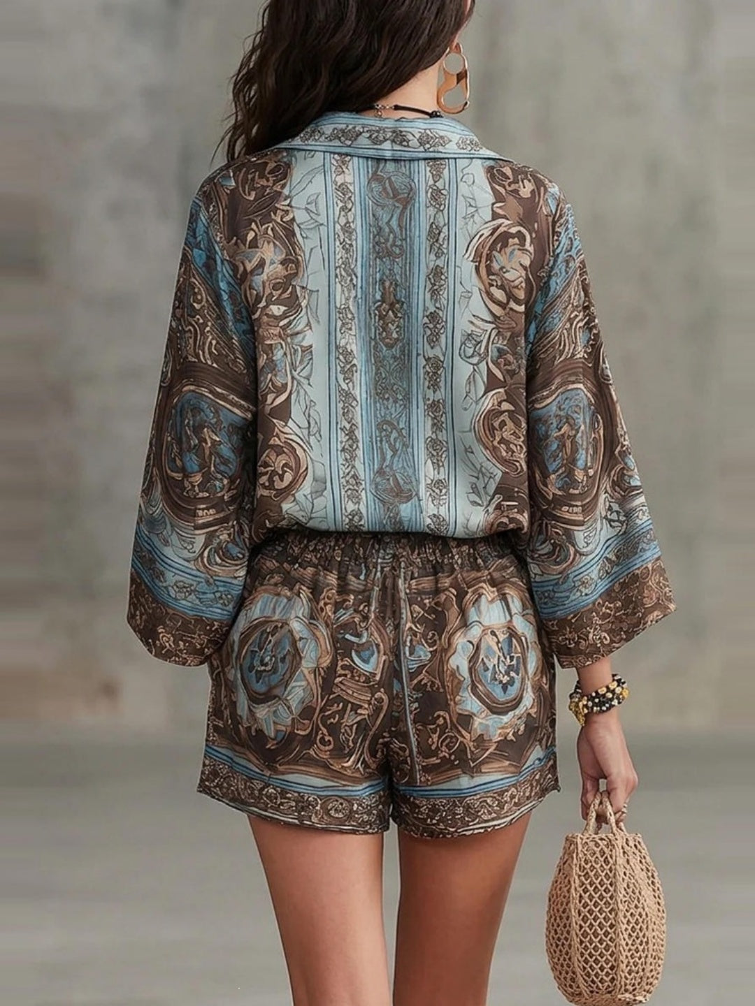 Maia Paisley Belted Romper