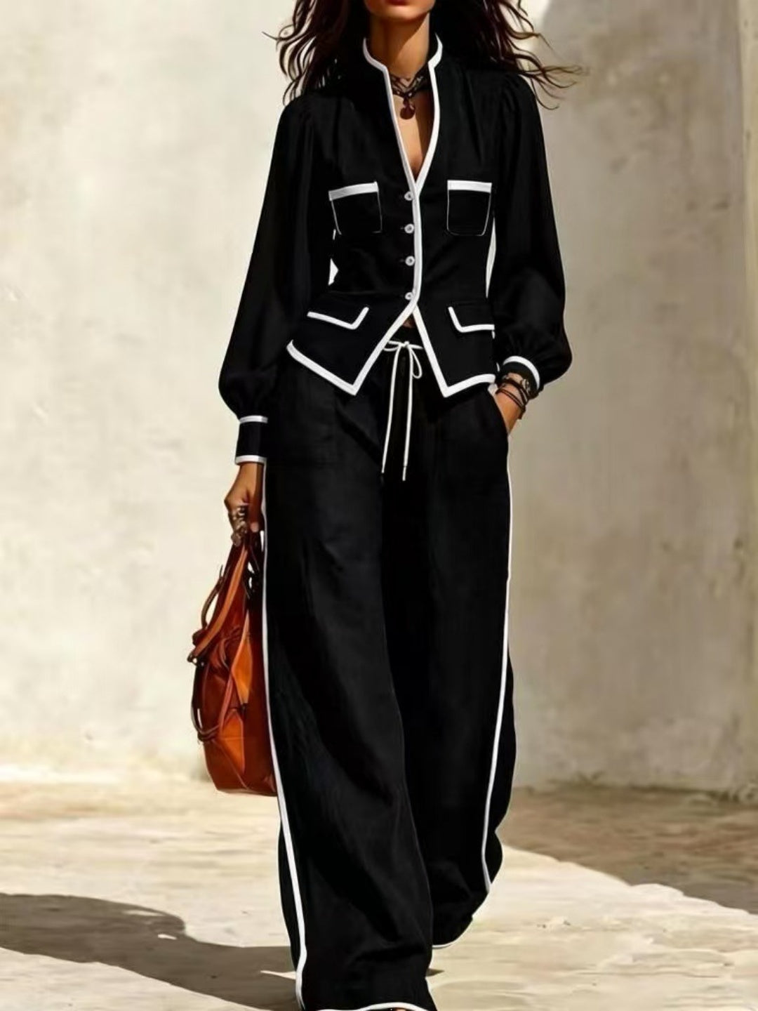 Nerissa Fuzzy Cardigan & Trouser Set