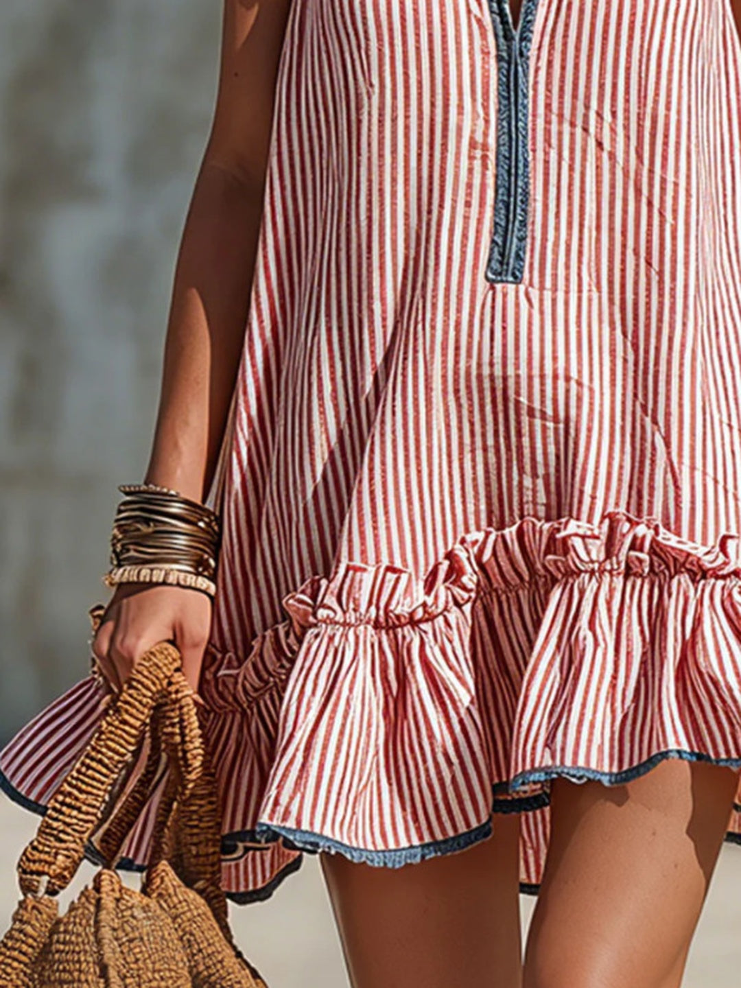 Fiorella Ruffled Swing Mini Dress