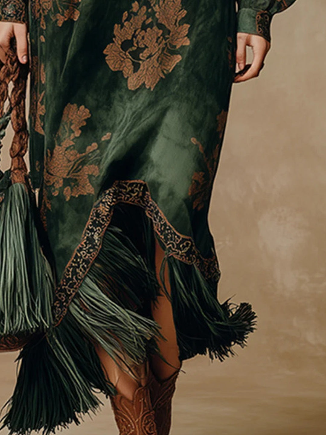 Paloma Bohemian Fringe Maxi Dress