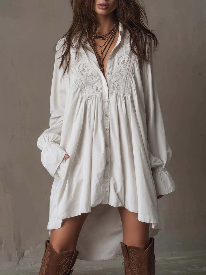 Bianca White Embroidered Mini Dress