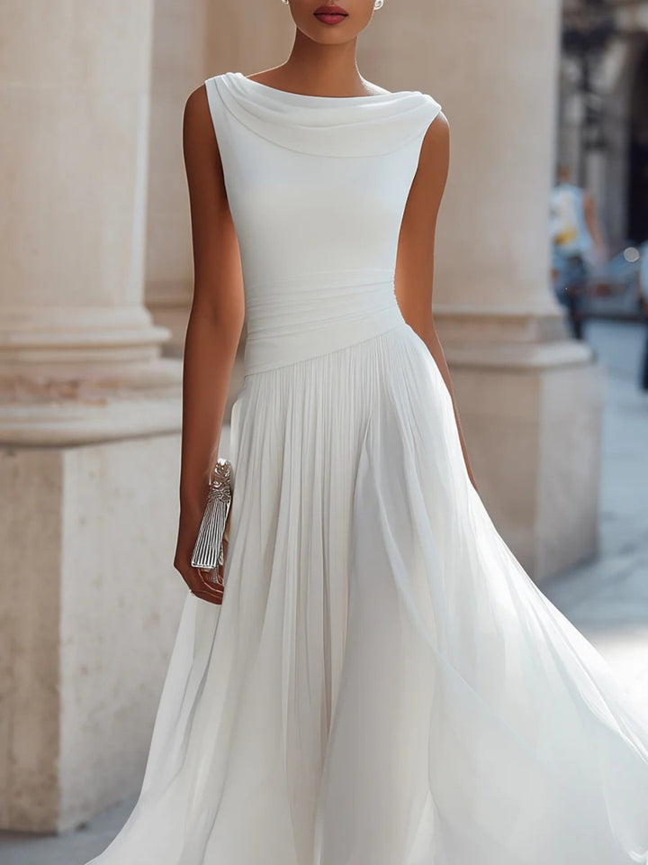 Aurelia Blush Sleeveless Midi Dress