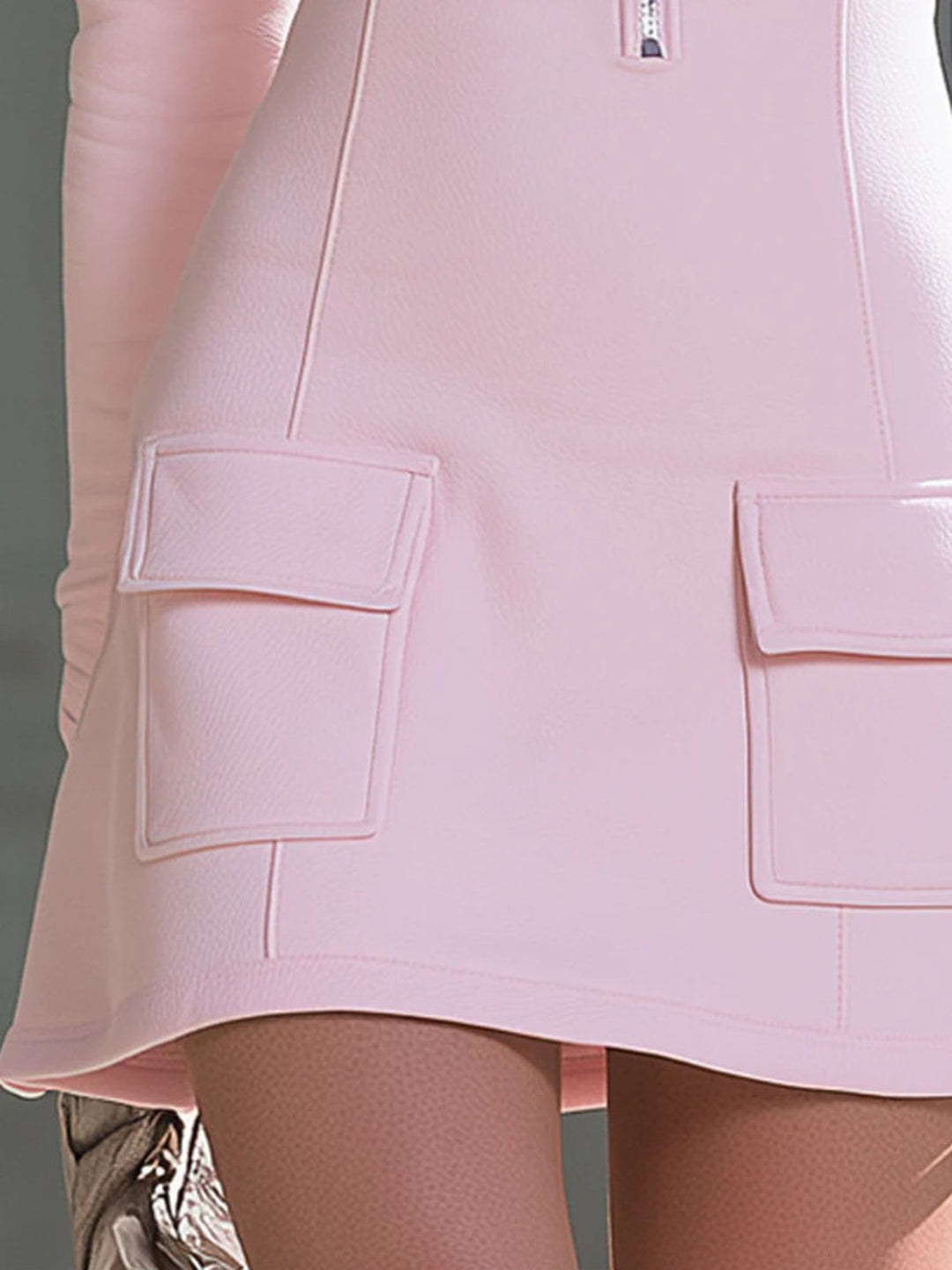 Elisa Tailored Zip-Front Mini Dress