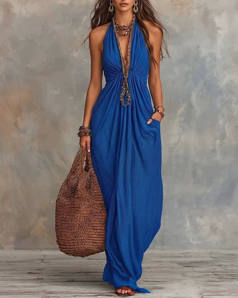 Marina Halter Maxi Dress