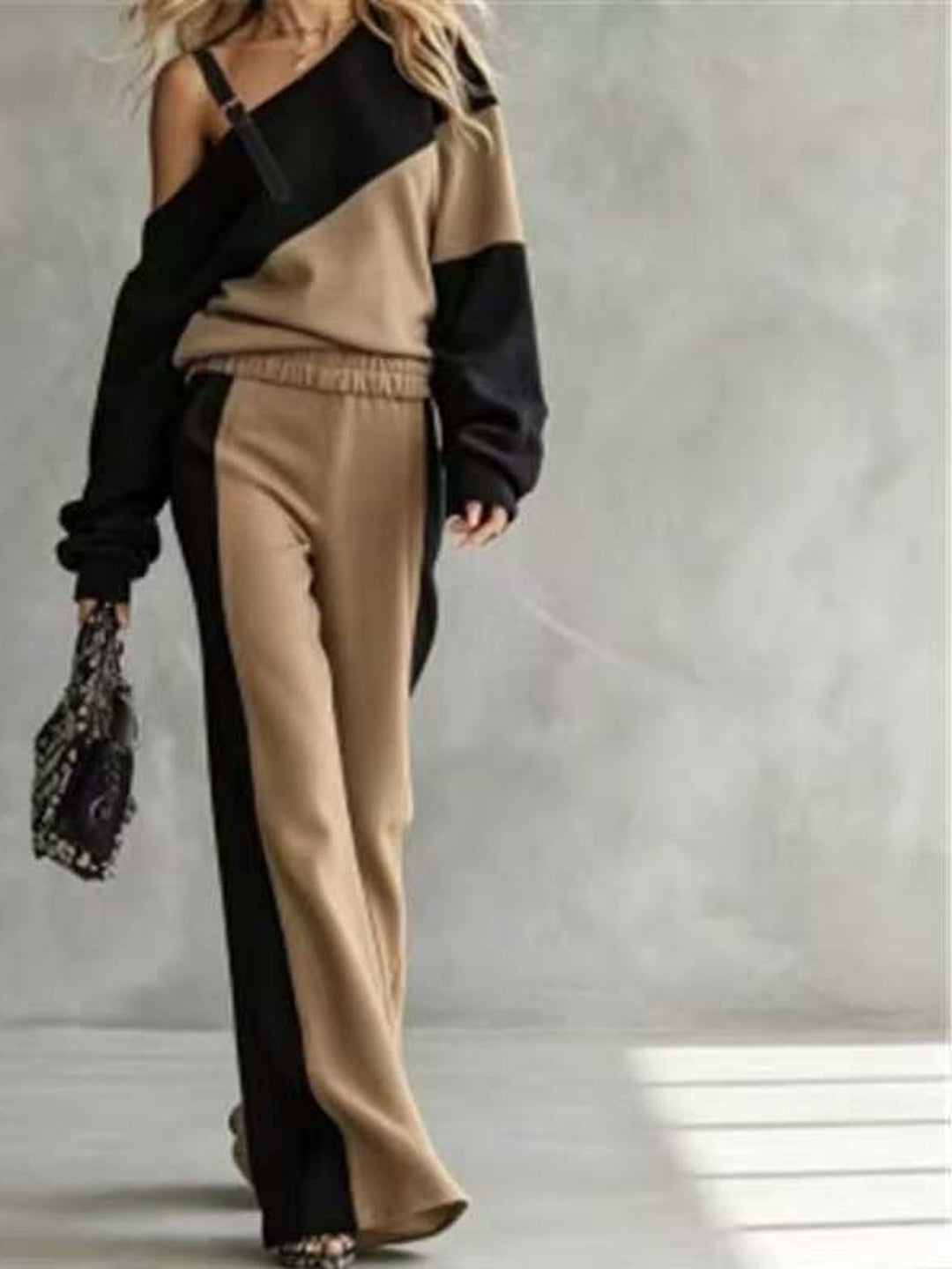 Riviera Color-Block Wide-Leg Lounge Set