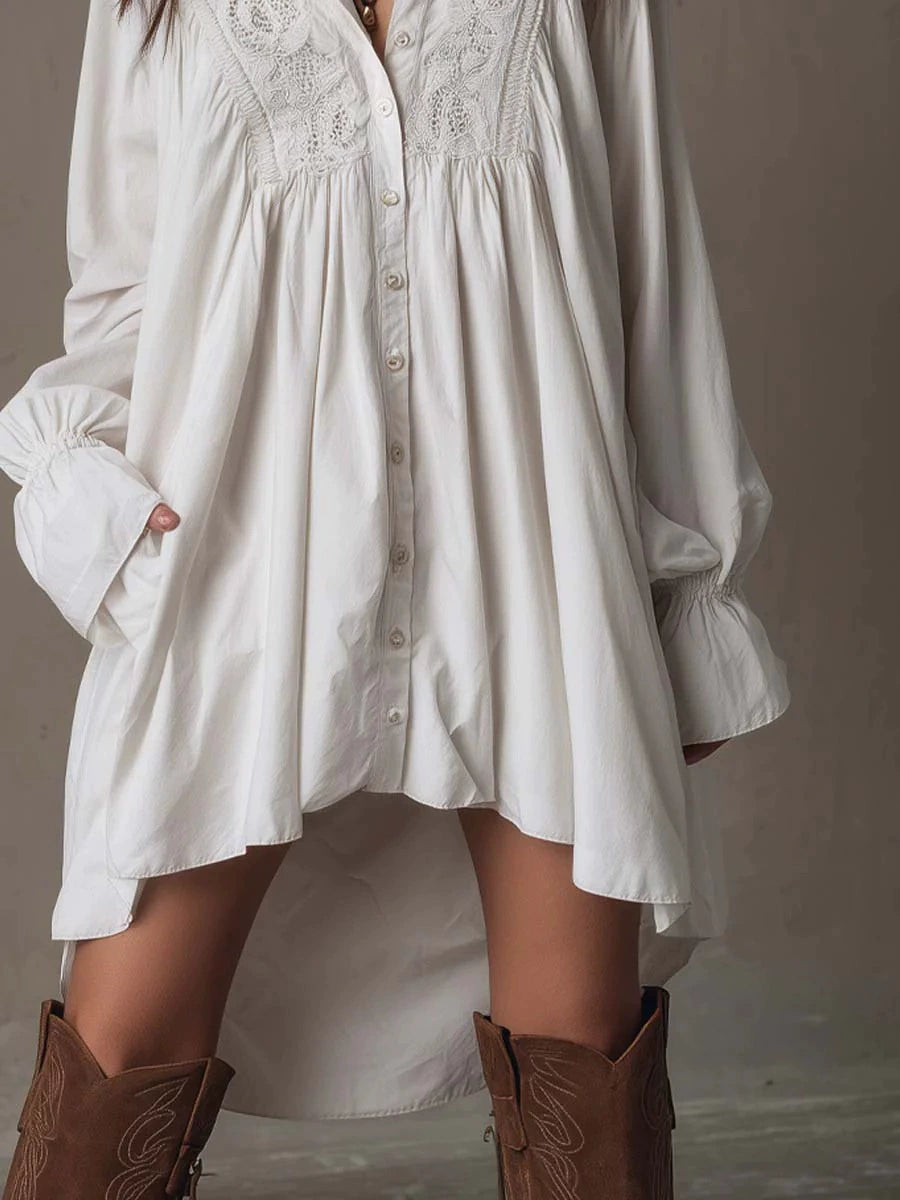 Bianca White Embroidered Mini Dress