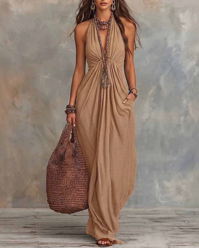 Marina Halter Maxi Dress