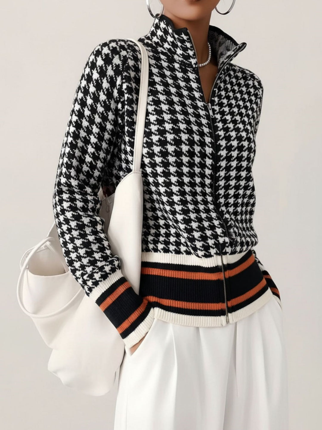 Fiorella Contrast-Trim Cardigan