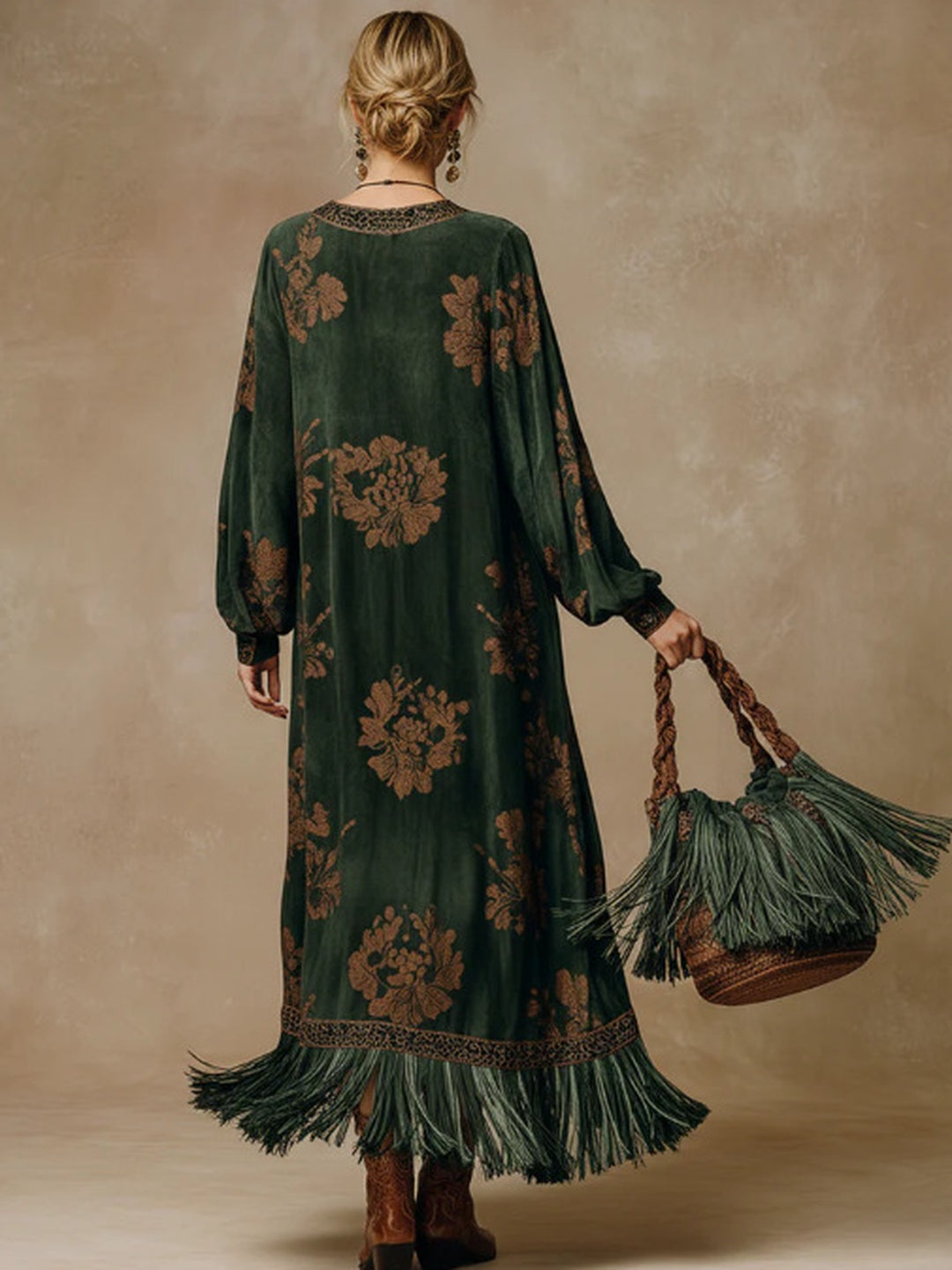 Paloma Bohemian Fringe Maxi Dress