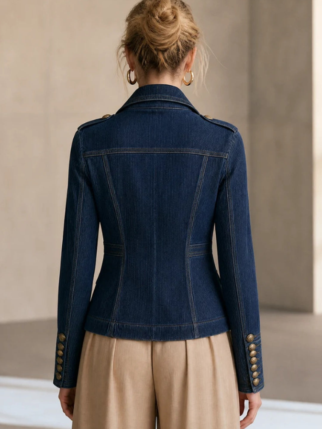 Serena Double-Breasted Tailored Blazer
