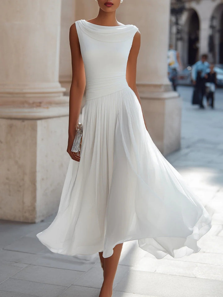 Aurelia Blush Sleeveless Midi Dress