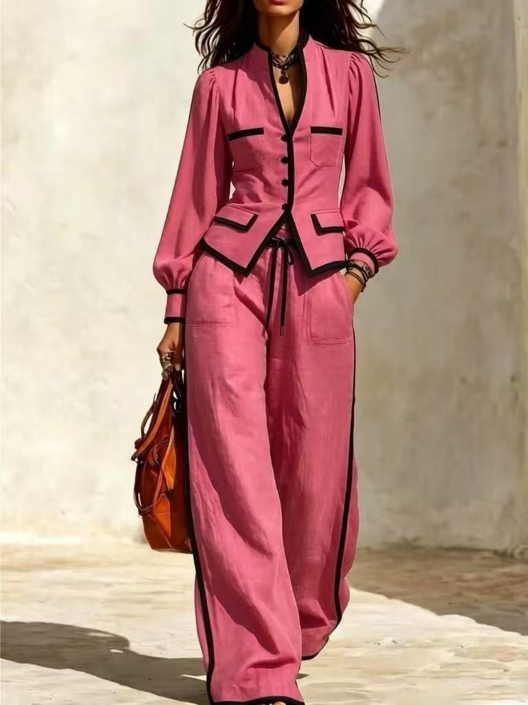 Nerissa Fuzzy Cardigan & Trouser Set