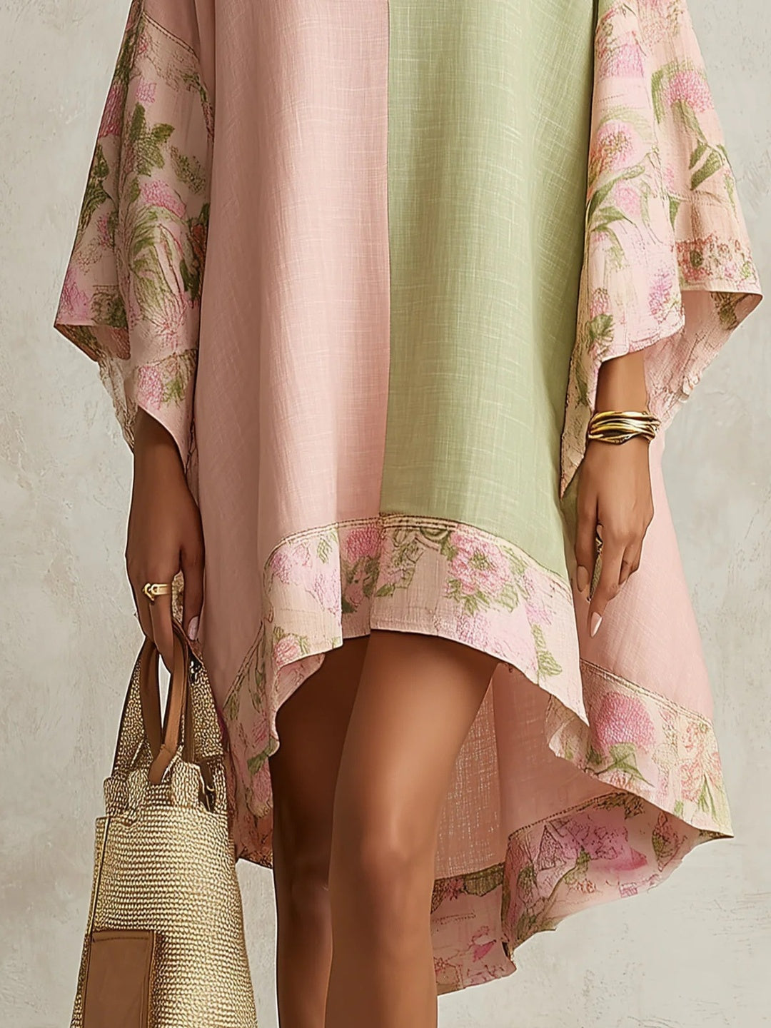 Paloma Color-Block Oversized Shirt Dress