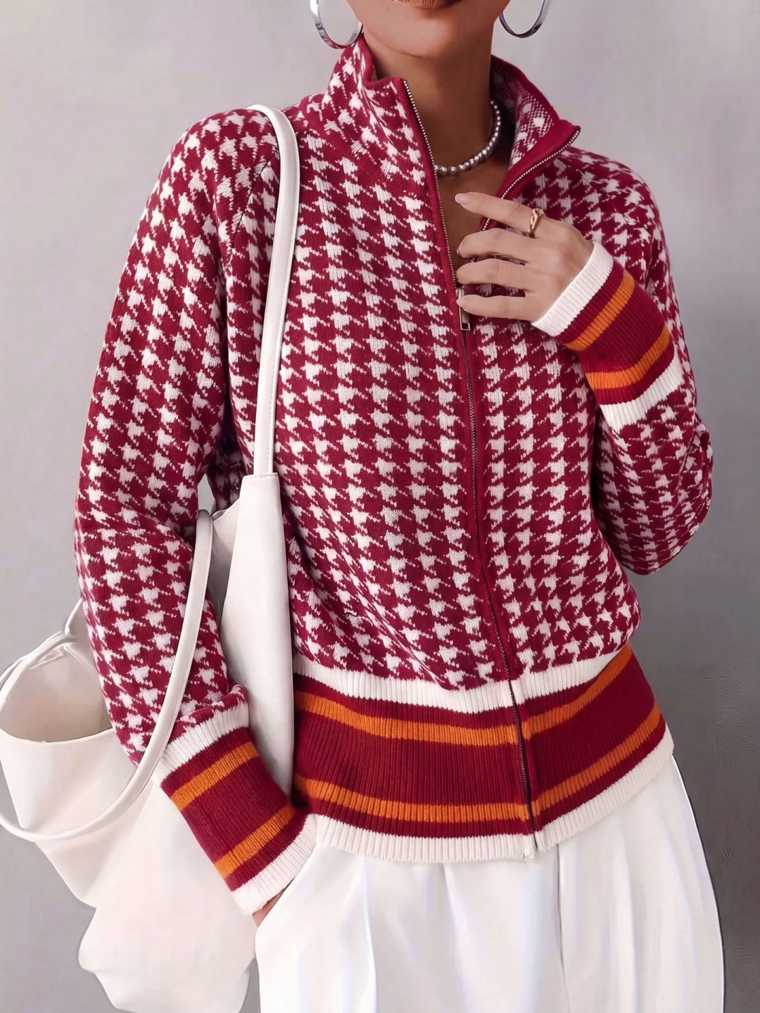 Fiorella Contrast-Trim Cardigan