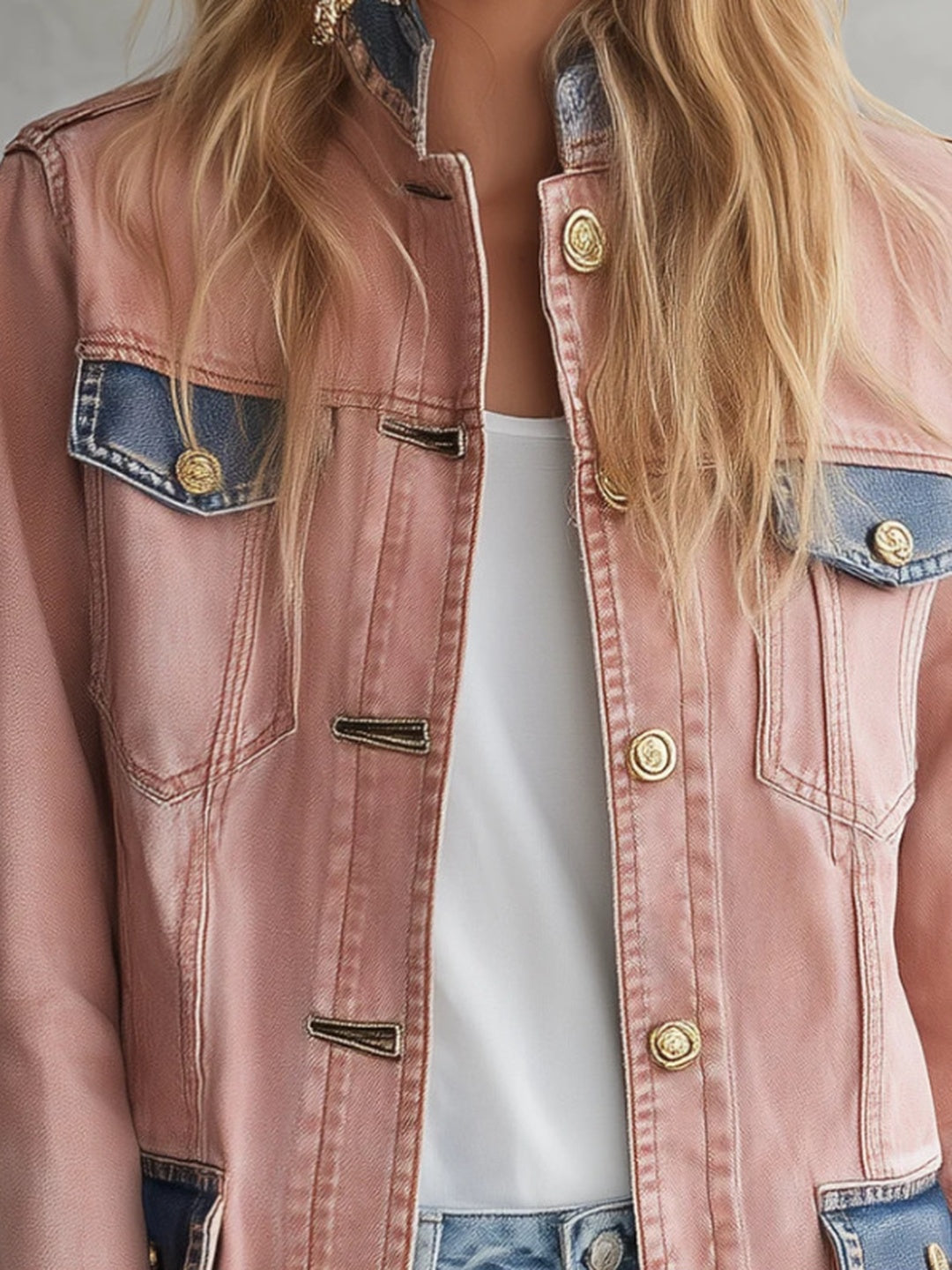 Dalia Contrast-Cuff Longline Blazer