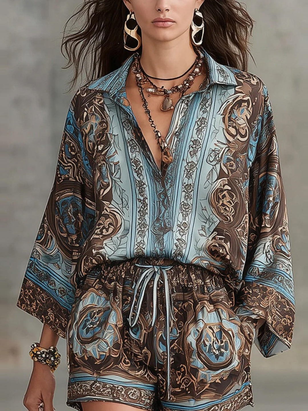 Maia Paisley Belted Romper