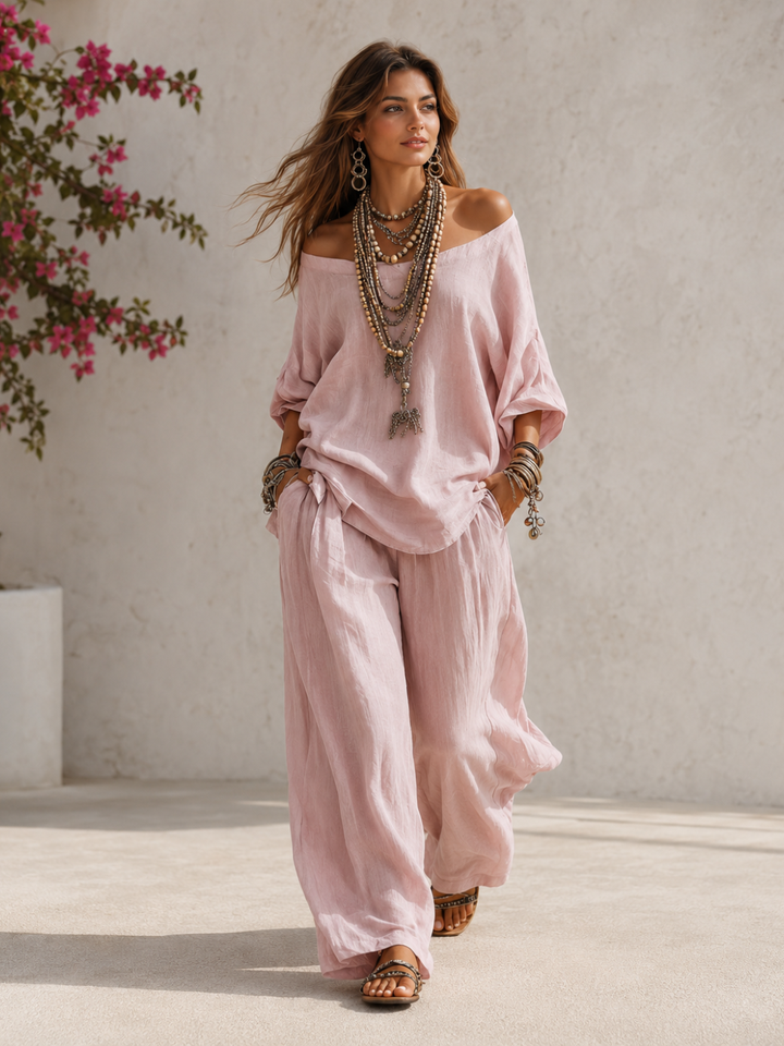 Rosa Pink Relaxed Pants Set