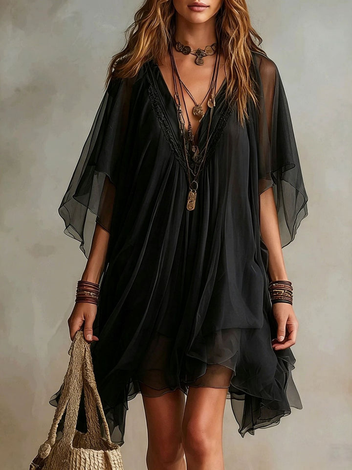Serena White Sheer Cover-Up Dress