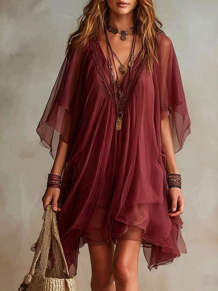 Serena White Sheer Cover-Up Dress