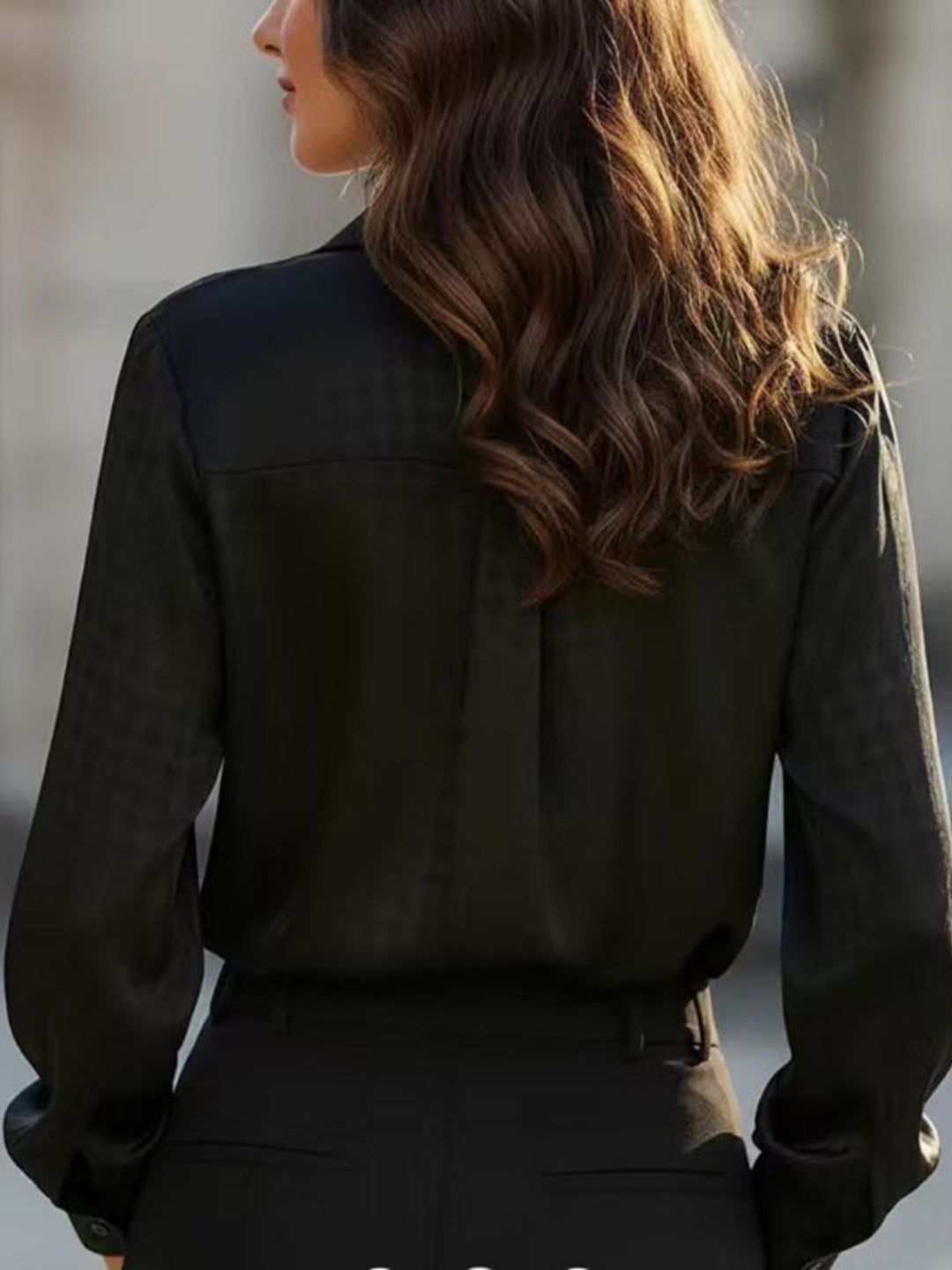 Celeste Satin Button Blouse
