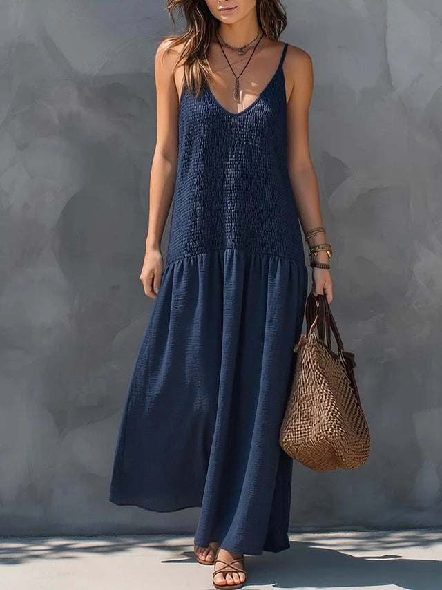 Camilla Navy Tiered Maxi Dress